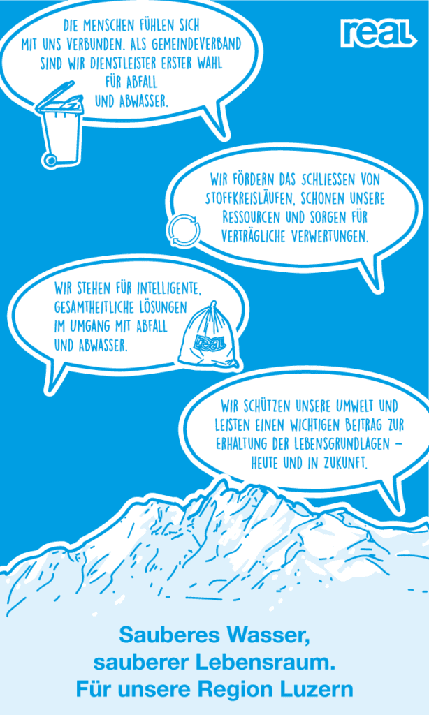 Leitbild REAL Luzern, Sauberes Wasser, sauberer Lebensraum für unsere Region Luzern